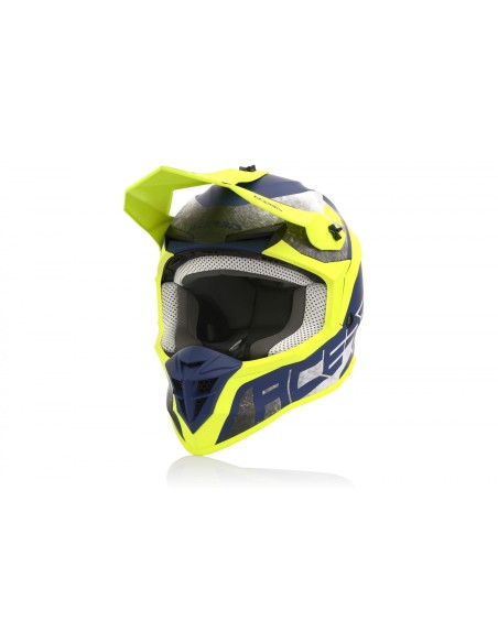 casco acerbis linear amarillo azul y negro talla m 0024473 274