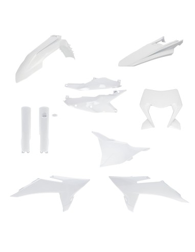 kit de plasticos acerbis 0027450 030 ktm exc exc f 2026 blanco completo