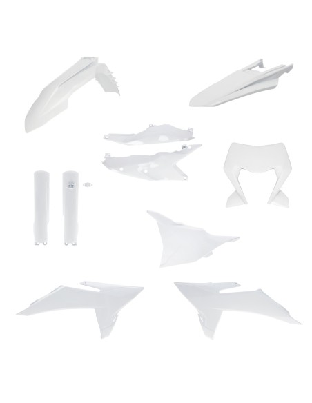 kit de plasticos acerbis 0027450 030 ktm exc exc f 2026 blanco completo