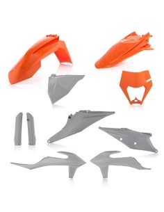 kit completo de plasticos acerbis 0024054 207 ktm exc exc f 150 500 naranja gris 2