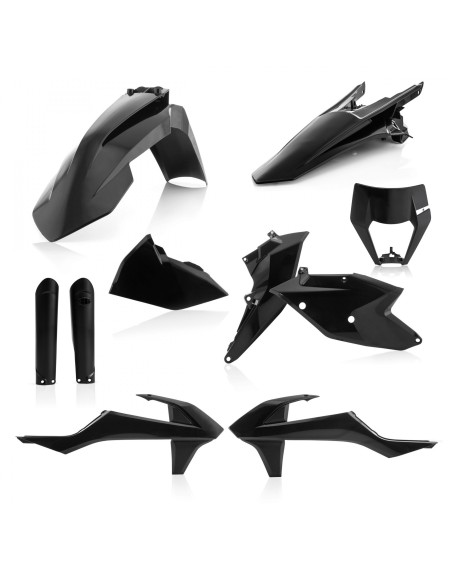 kit completo de plasticos acerbis 0022371 090 ktm exc exc f 2017 2019 negro