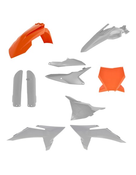 kit completo de plasticos acerbis 0027023 207 naranja gris para ktm sx 85 2025 2026