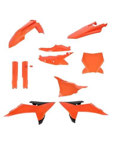 kit completo de plasticos acerbis 0026922 553 naranja estandar para ktm sx sx f 125 450