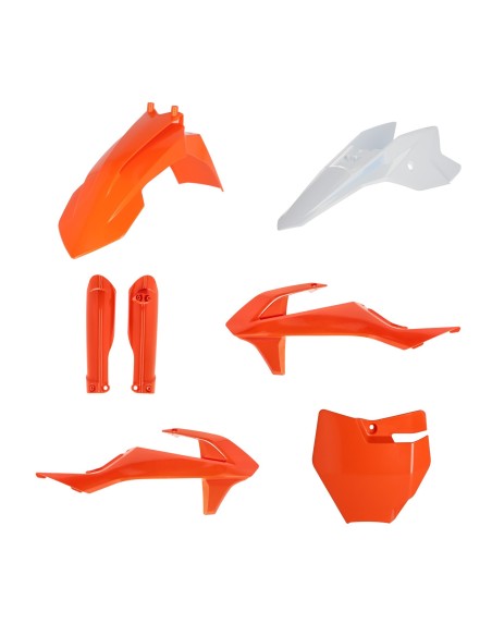 kit de plasticos completo acerbis 0025506 203a naranja y blanco para ktm sx 50 y gasgas mc