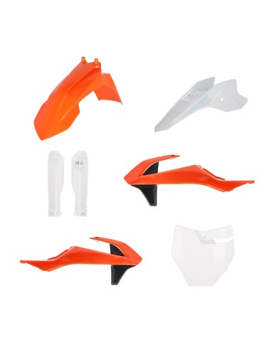 kit de plasticos completo acerbis 0025506 203a naranja y blanco para ktm sx 50 y gasgas mc