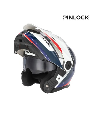 casco modular acerbis rider graphic 0026577 034 blanco azul rojo ece 22 06 p j