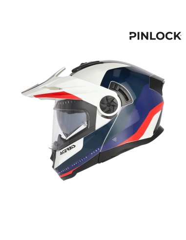 casco modular acerbis rider graphic 0026577 034 blanco azul rojo ece 22 06 p j