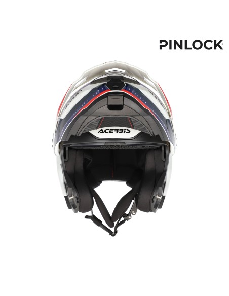 casco modular acerbis rider graphic 0026577 034 blanco azul rojo ece 22 06 p j