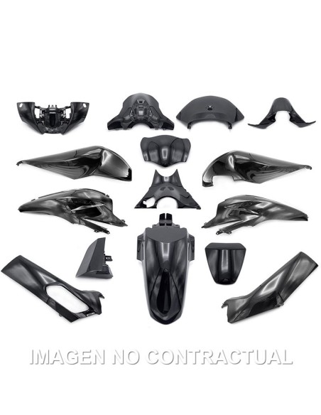kit plasticos hert honda pcx 125 negro brillo