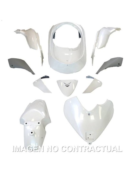 kit de plasticos hert 480002 para honda sh 125 150 blanco brillo 10 piezas