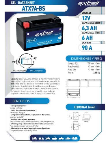 bateria moto axcell gel atx7a bs