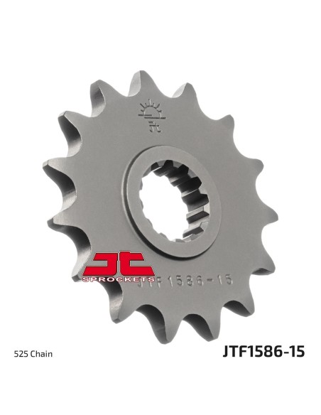 pinon de moto jt sprockets acero 15 dientes p 525 jtf1586 15