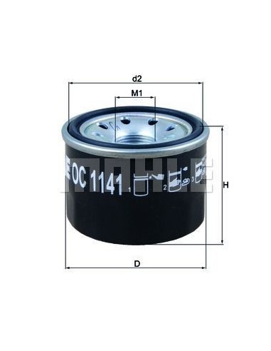 filtro de aceite mahle oc1141
