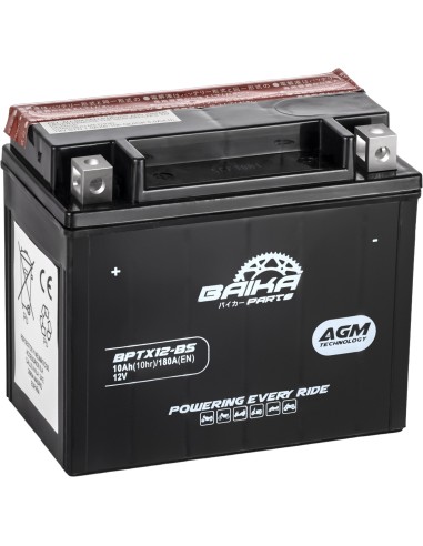 bateria moto agm baika parts ytx12bs bptx12bsbai