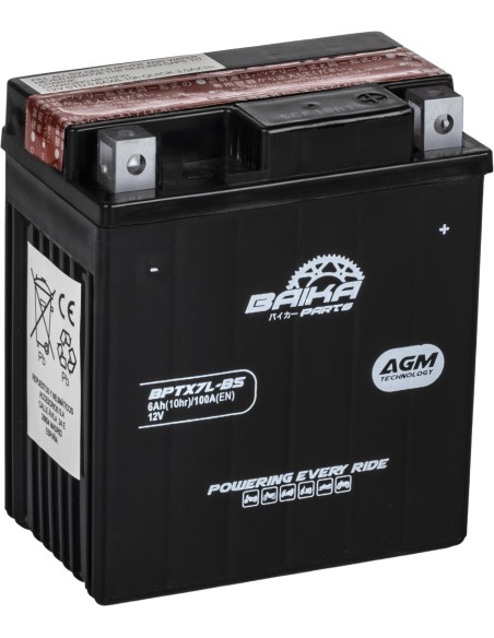 bateria moto agm baika parts ytx7l bs