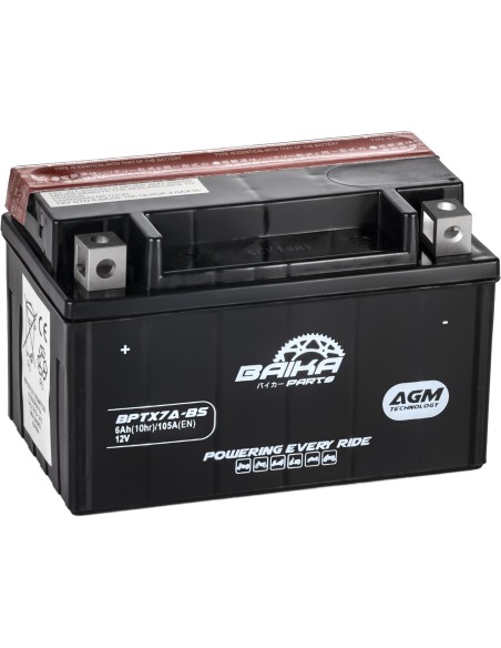bateria moto agm baika parts ytx7a bs bptx7abs