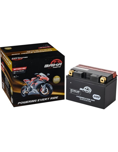Batería moto AGM Baika Parts yt12abs bpt12absbai
