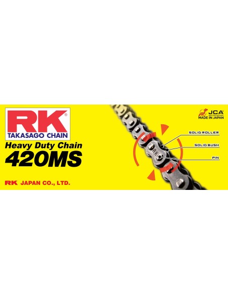 cadena para moto rk 420sb estandar 142 pasos 420sb142