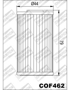 filtro de aceite champion para moto cof462 2
