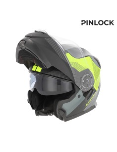 casco modular acerbis serel 22 06 negro y amarillo fluor 0025201 457