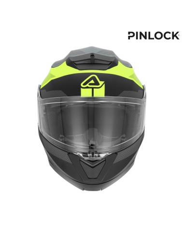 casco modular acerbis serel 22 06 negro y amarillo fluor 0025201 457