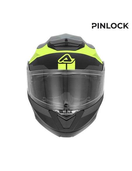 casco modular acerbis serel 22 06 negro y amarillo fluor 0025201 457