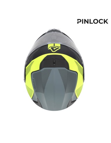 casco modular acerbis serel 22 06 negro y amarillo fluor 0025201 457