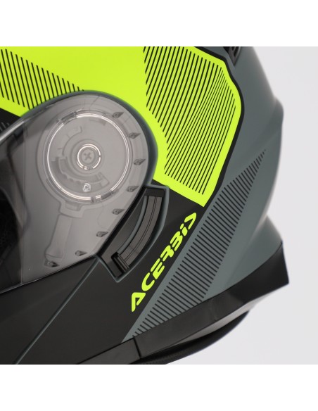 casco modular acerbis serel 22 06 negro y amarillo fluor 0025201 457