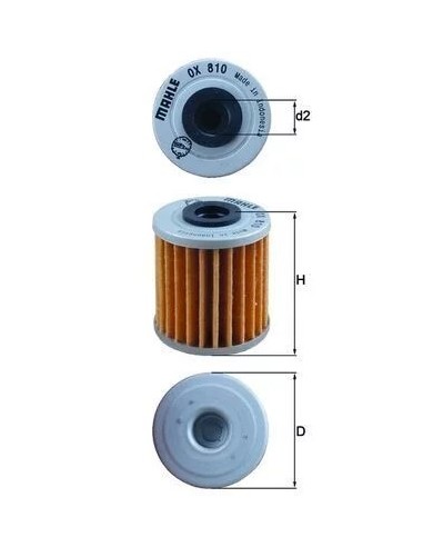 filtro de aceite mahle ox810
