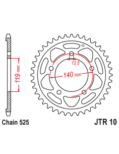 corona moto jt sprockets de acero de 45 dientes p 525 jtr10 45 2