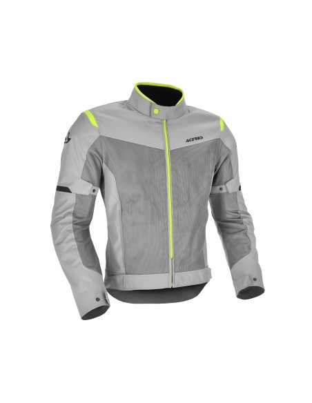 chaqueta acerbis ce ramsey vented 2 0 color gris y amarillo 0026149 290