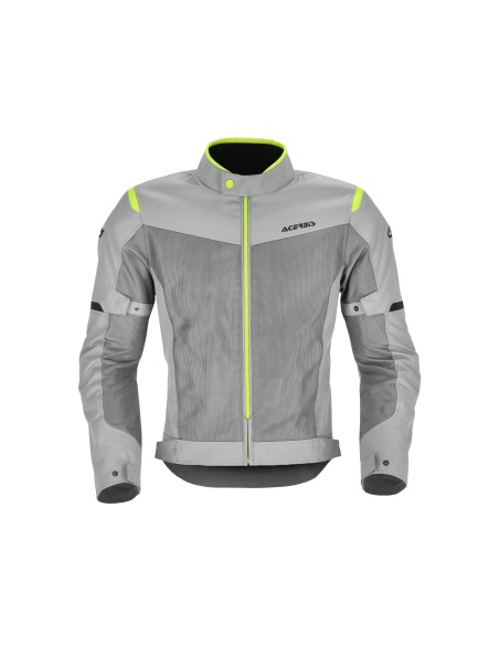 chaqueta acerbis ce ramsey vented 2 0 color gris y amarillo 0026149 290