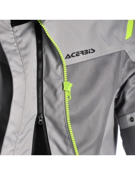 chaqueta acerbis ce ramsey vented 2 0 color gris y amarillo 0026149 290