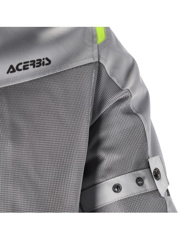 chaqueta acerbis ce ramsey vented 2 0 color gris y amarillo 0026149 290