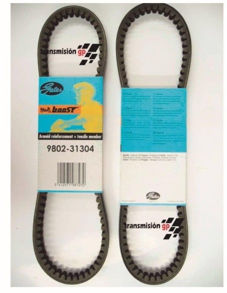 correa para moto aprilia 125 mojito custom 99 02 gates 9802 31304