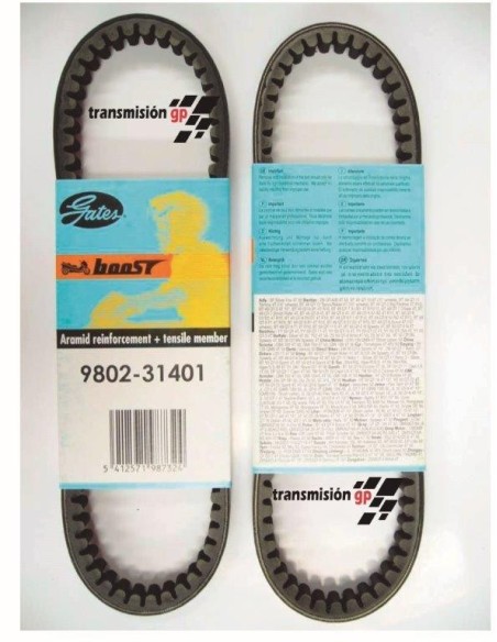 correa para moto boatian 50 bt 50 qt 9 gates 9802 31401