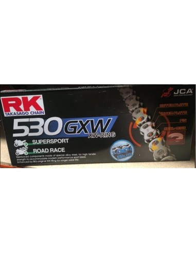 cadena para moto rk 530 gxw xw ring azul 120 pasos bb530zxw120