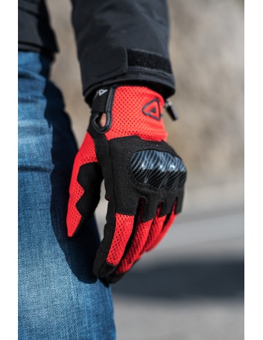 guantes acerbis ramsey my vented negro y rojo 0023478 110