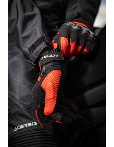 guantes acerbis ramsey my vented negro y rojo 0023478 110