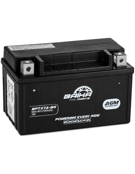 bateria moto sin mantenimiento precargada baika ytx7a bs