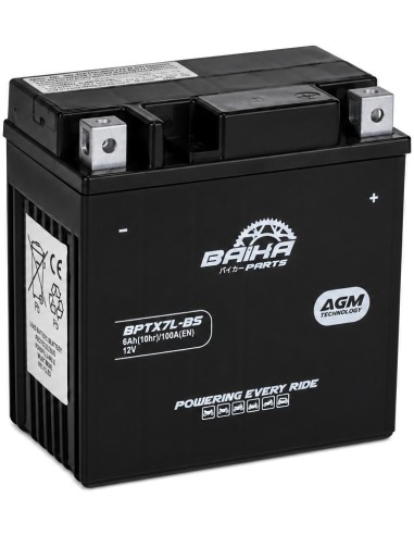 bateria moto sin mantenimiento precargada baika ytx7l bs