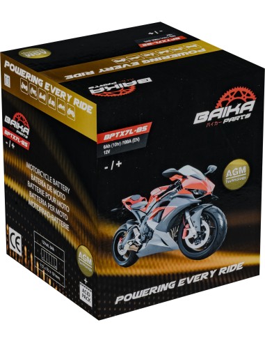 bateria moto sin mantenimiento precargada baika ytx7l bs