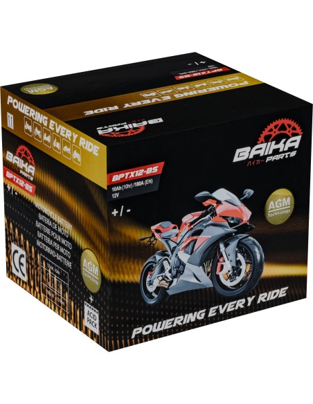 bateria de moto sin mantenimiento precargada baika ytx12 bs