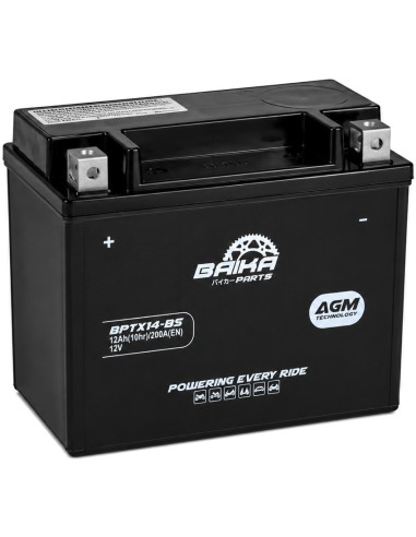 bateria de moto sin mantenimiento precargada baika ytx14 bs