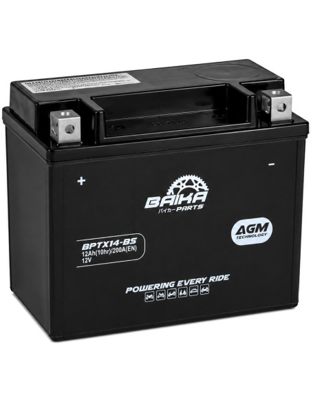 bateria de moto sin mantenimiento precargada baika ytx14 bs