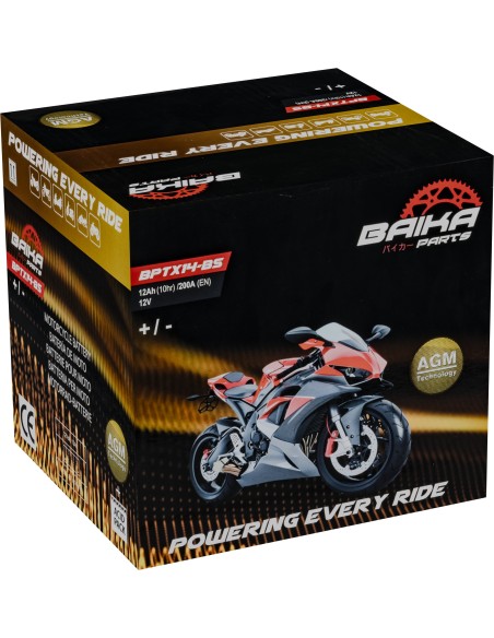bateria de moto sin mantenimiento precargada baika ytx14 bs