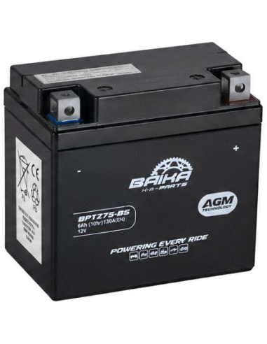 bateria de moto sin mantenimiento precargada baika ytz7s bs