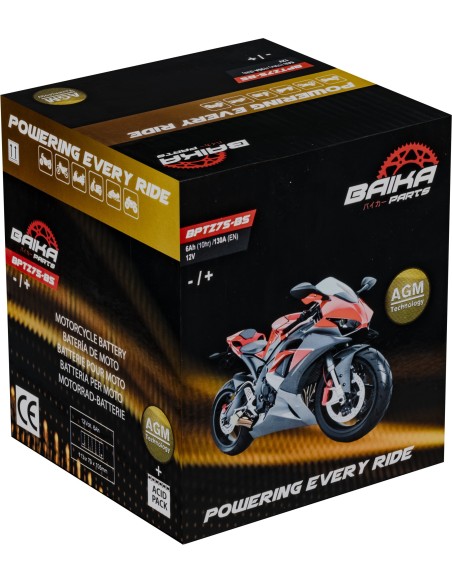 bateria de moto sin mantenimiento precargada baika ytz7s bs