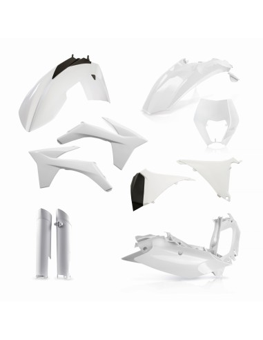 kit de plasticos acerbis 0016234 030a blanco para ktm exc y exc f 2012 2013