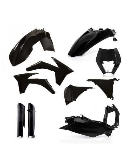 kit de plasticos acerbis 0016234 090a 3 negro para ktm exc y exc f 2012 2013